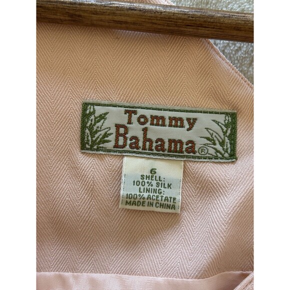 Tommy Bahama Dress 6 Pink Silk Sheath Simple Minimalist Capsule Staple Career - Picture 10 of 11